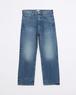 River Island faded baggy jeans Blue Fashion