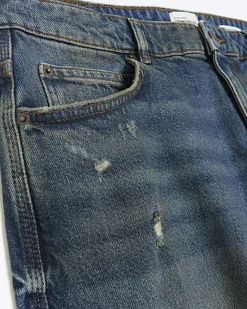 River Island faded tapered fit jeans Blue New