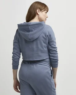 River Island graphic cropped maternity hoodie Blue Best