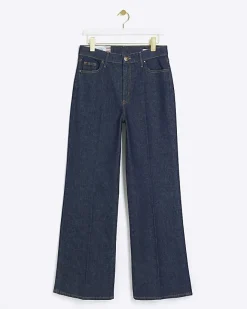 River Island high rise wide leg jeans Blue New