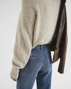 River Island high waisted flare wide fit jeans Blue Online