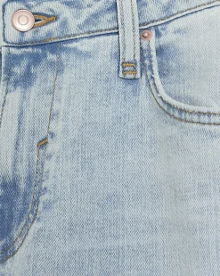 River Island high waisted slim straight jeans Blue Clearance