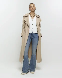 River Island high waisted tummy hold flare jeans Blue Best