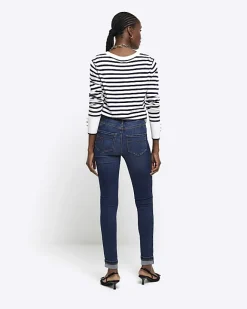 River Island mid rise bum sculpt jeggings Blue Best