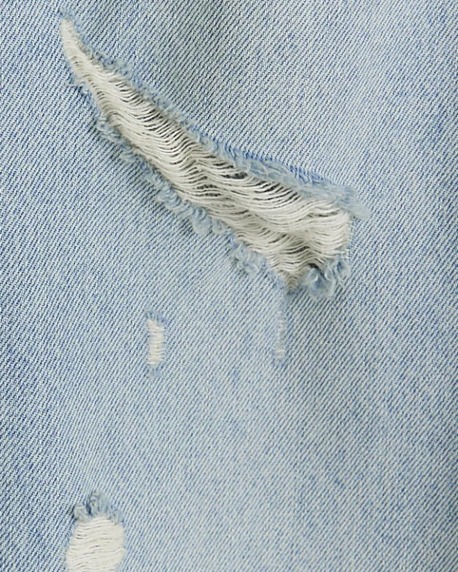 River Island mid rise ripped wide leg jeans Blue Best