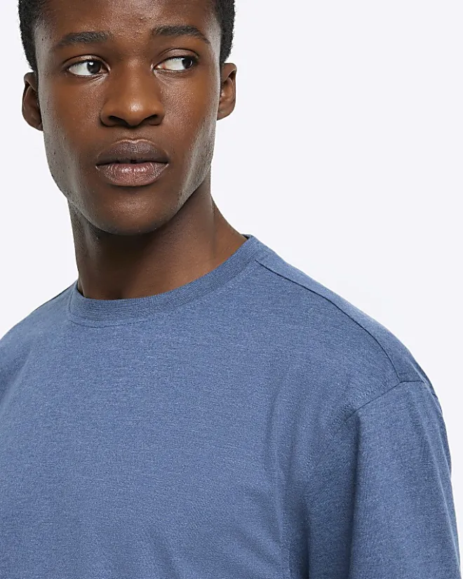 River Island regular fit t-shirt Blue Online