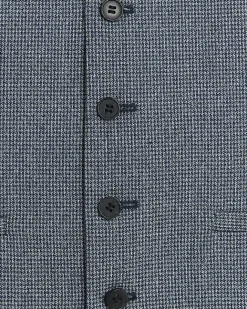 River Island skinny fit dogtooth waistcoat Blue Hot