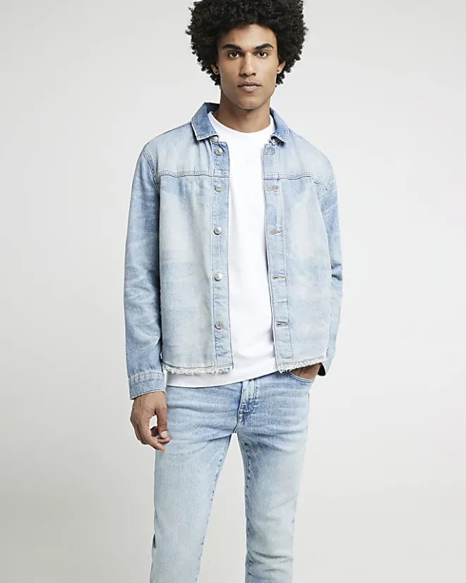 River Island skinny fit jeans Blue Sale