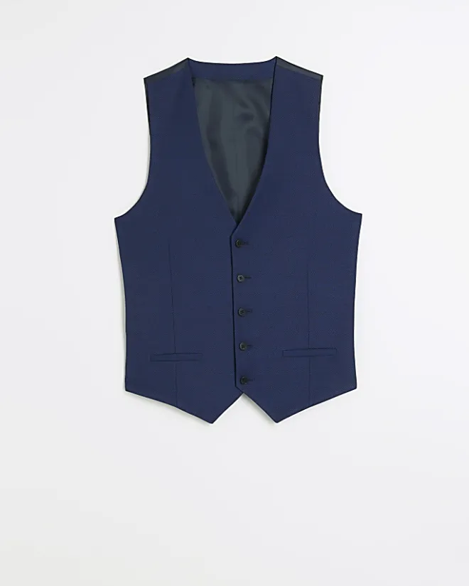 River Island skinny fit suit jacket Blue Best