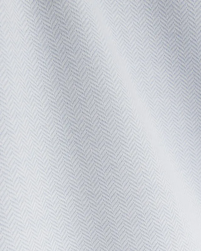 River Island slim fit herringbone zip polo shirt Blue Sale