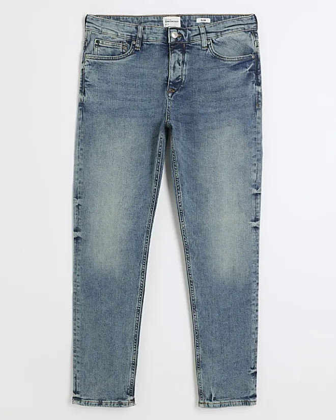 River Island slim fit jeans Blue Discount