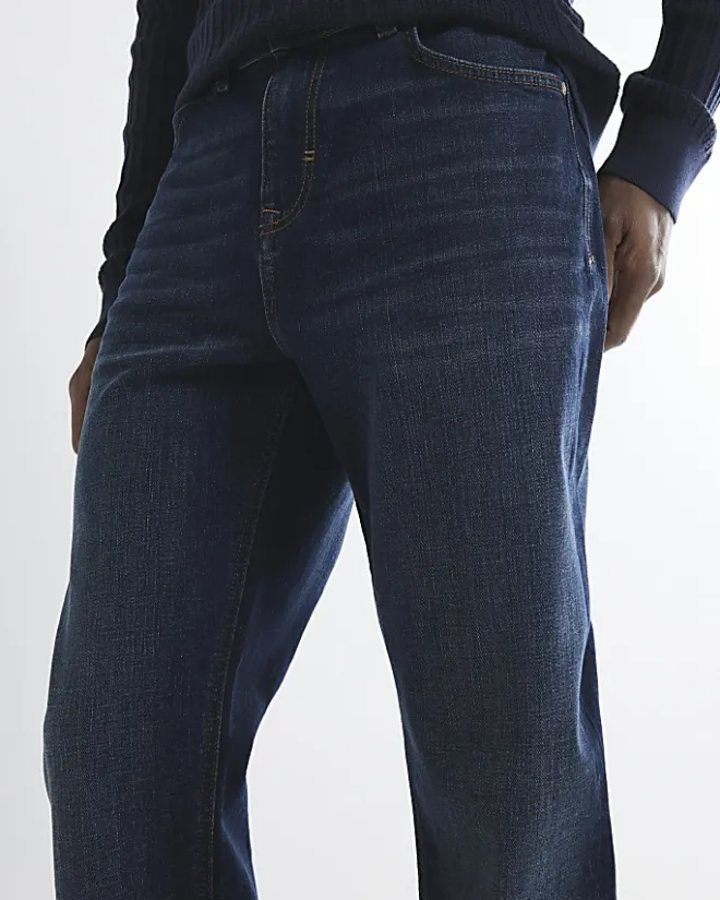 River Island straight fit jeans Blue Discount