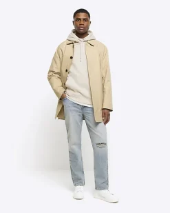 River Island straight fit ripped jeans Blue Discount