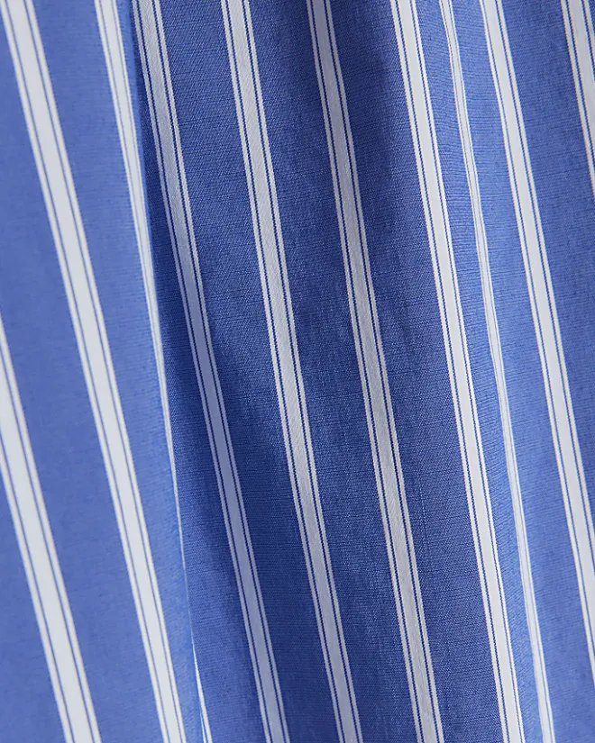 River Island stripe poplin pull on trousers Blue Discount