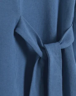 River Island tie side sweatshirt mini dress Blue Outlet