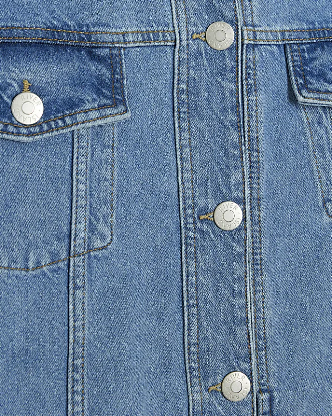 River Island trucker denim jacket Blue Discount