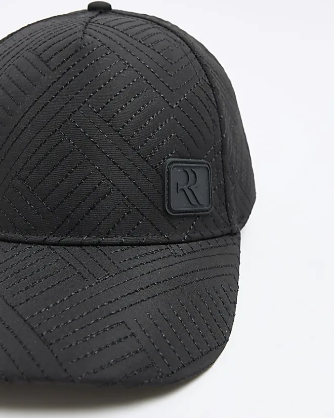 River Island Boys quilted cap Black Outlet