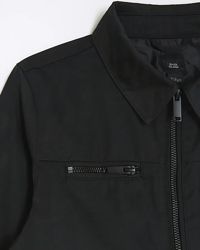 River Island boys tech shacket Black Hot