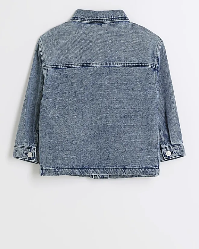 River Island Boys badged chore jacket Blue Best