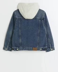 River Island Boys hooded denim trucker jacket Blue Best