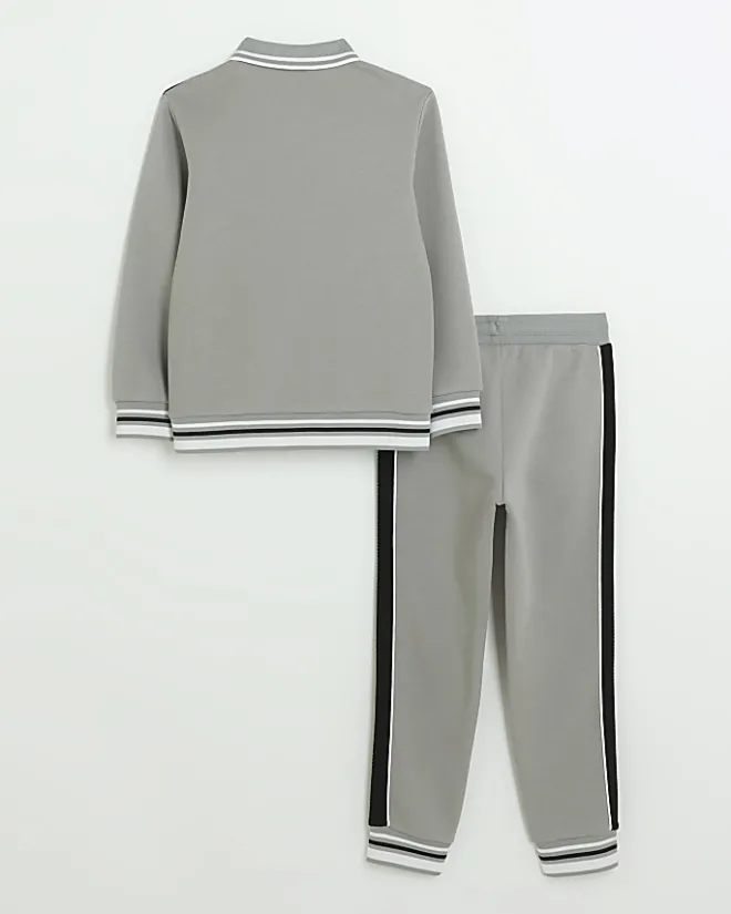 River Island Boys taped sweatshirt and joggers set Grey Hot