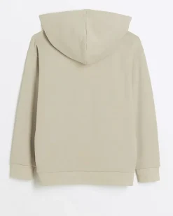 River Island Boys RI logo hoodie Stone Hot