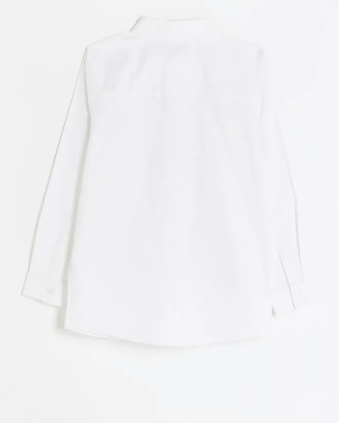 River Island Boys long sleeve oxford shirt White Sale