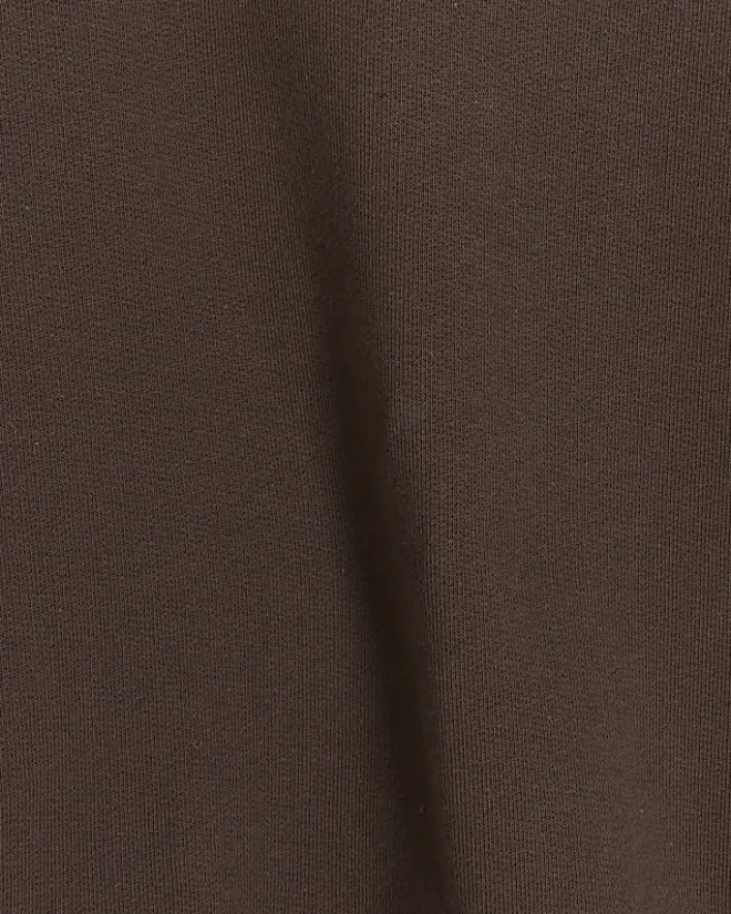 River Island crop plain sweatshirt Brown Clearance