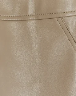 River Island faux leather mini skirt Brown Sale