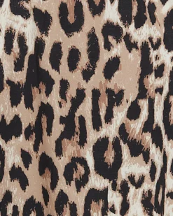 River Island leopard print scoop swimsuit Brown Discount
