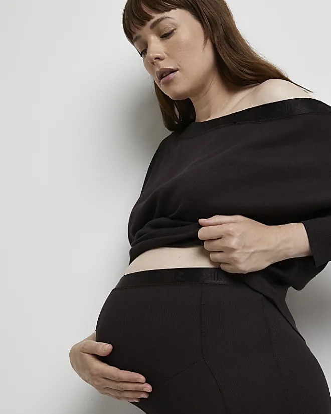 River Island maternity leggings Brown Outlet