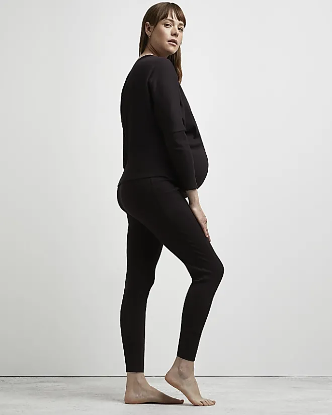 River Island maternity off the shoulder top Brown Online