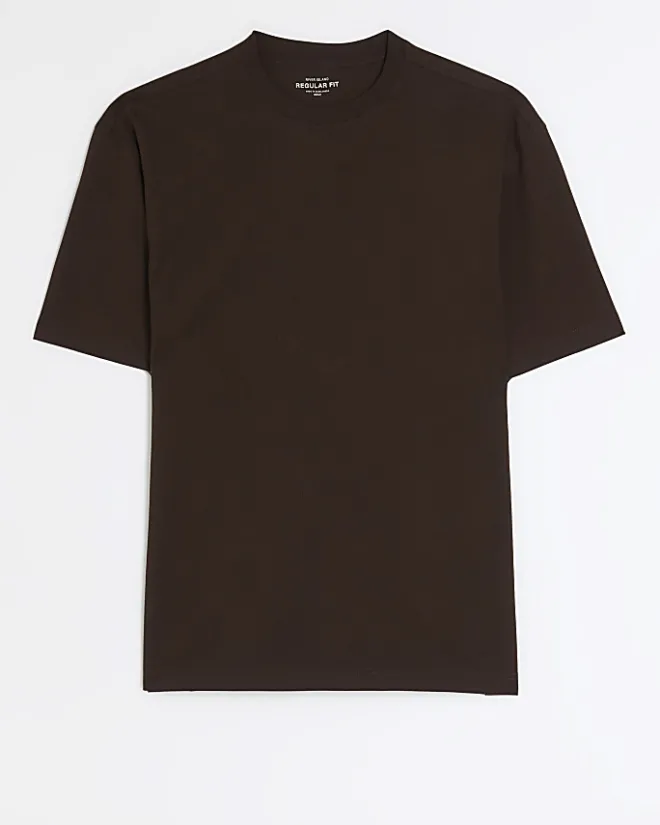 River Island regular fit t-shirt Brown Online