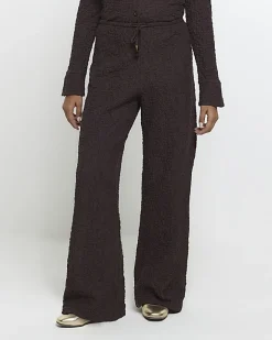 River Island textured long sleeve shirt Brown Hot