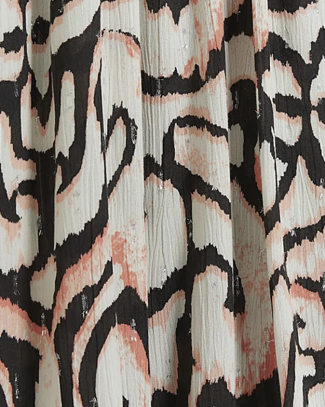 River Island abstract cut out beach maxi dress Cream Discount