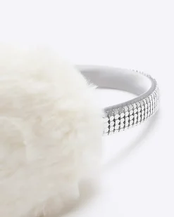 River Island embellished earmuffs Cream Hot