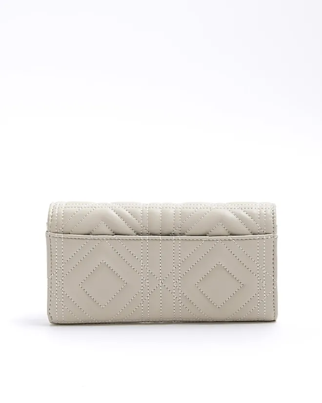 River Island quilted purse Cream Sale