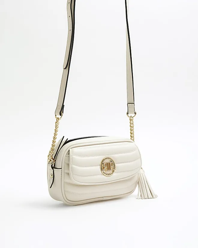 River Island soft cross body bag Cream Hot