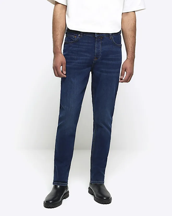 River Island Dark slim fit jeans Blue Hot