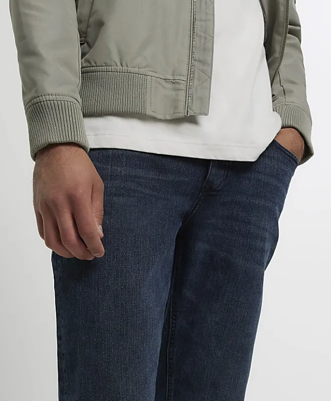 River Island Dark slim fit washed jean Blue Online