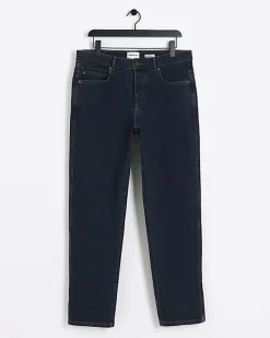 River Island Dark tapered fit jeans Blue Fashion