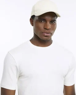 River Island Ecru muscle fit t-shirt Stone Hot