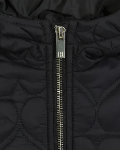 River Island Girl heart quilt padded coat Black Best