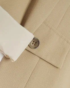 River Island Girls beige rolled sleeve blazer Cream Sale