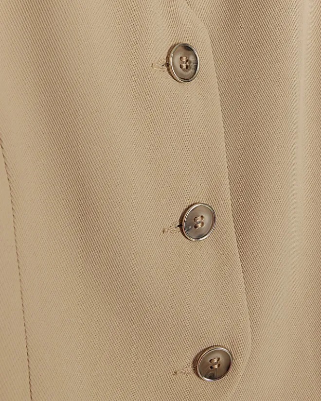 River Island Girls beige waistcoat Stone Hot