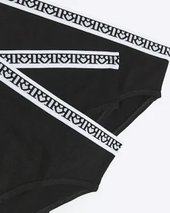 River Island Girls brief 10 pack Black Clearance
