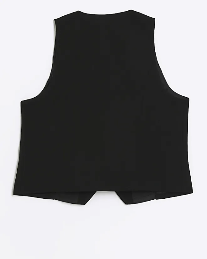 River Island Girls Button waistcoat Black Online