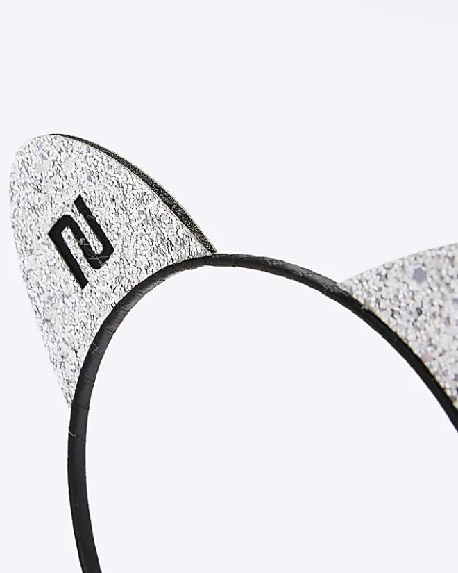 River Island Girls diamante cat ear hair band Black Best