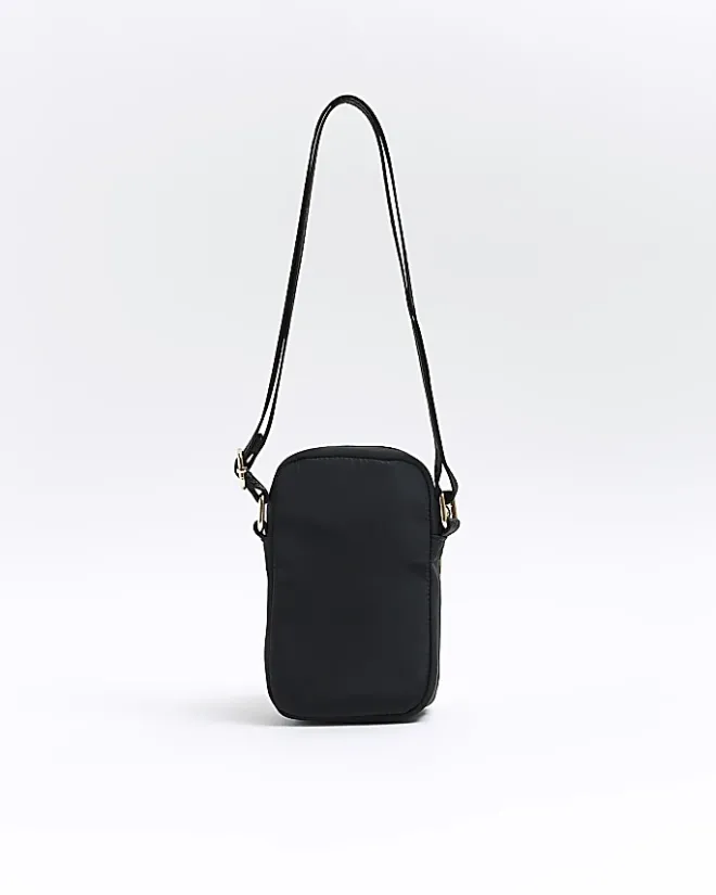 River Island Girls embroidered heart cross body bag Black Best