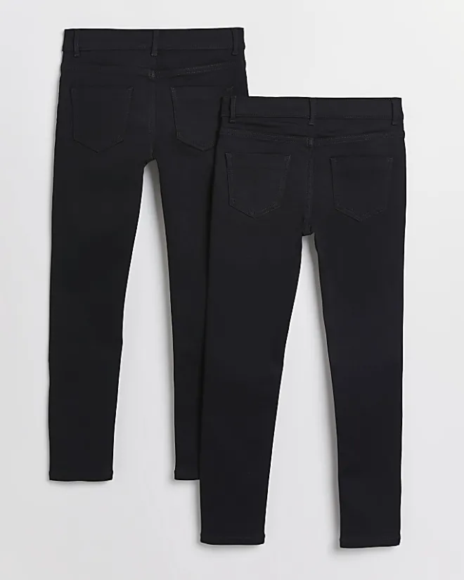 River Island Girls molly jeggings 2 pack Black Fashion